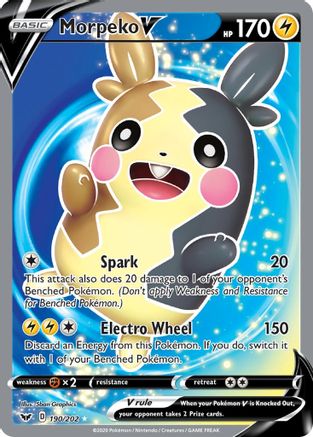Morpeko V (Full Art) 190/202 - [SWSH01 Sword & Shield Base Set] Holofoil