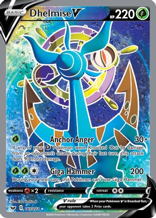 Dhelmise V (Full Art) 187/202 - [SWSH01 Sword & Shield Base Set] Holofoil