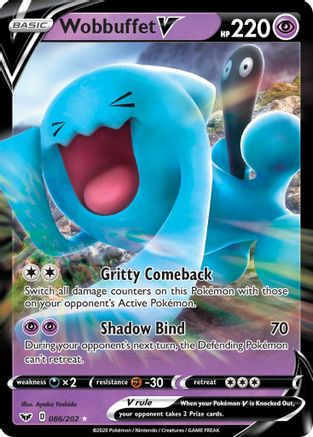 Wobbuffet V 86/202 - [SWSH01 Sword & Shield Base Set] Holofoil