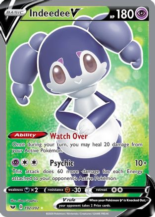 Indeedee V (Full Art) 192/202 - [SWSH01 Sword & Shield Base Set] Holofoil