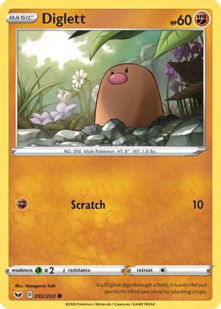 Diglett (092/202) [Épée et bouclier : ensemble de base] 