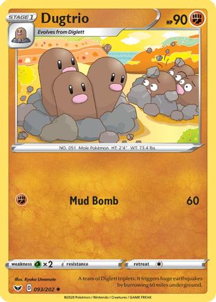 Dugtrio (093/202) [Épée et bouclier : ensemble de base] 