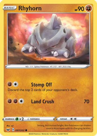 Rhyhorn (097/202) [Épée et bouclier : ensemble de base] 