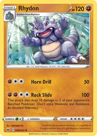 Rhydon (098/202) [Épée et bouclier : ensemble de base] 