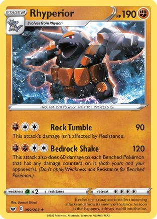 Rhyperior (099/202) [Épée et bouclier : ensemble de base] 