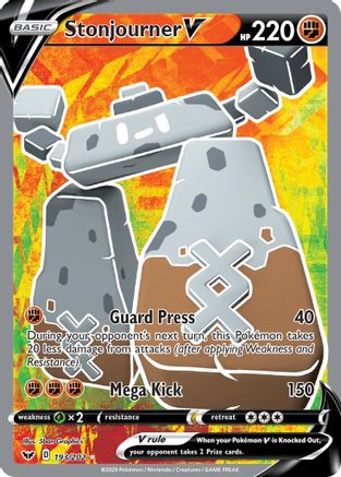 Stonjourner V (Full Art) 193/202 - [SWSH01 Sword & Shield Base Set] Holofoil