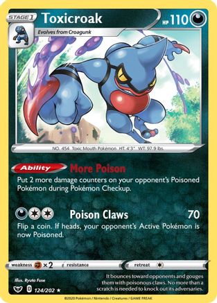 Toxicroak (124/202) [Épée et bouclier : ensemble de base] 