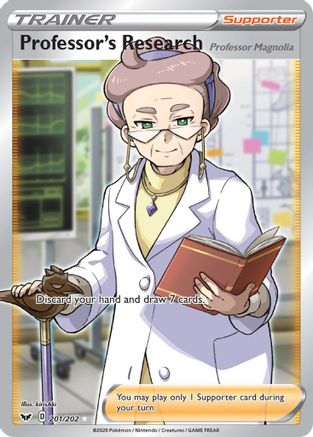 Professor's Research (Full Art) 201/202 - [SWSH01 Sword & Shield Base Set] Holofoil