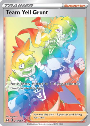 Team Yell Grunt (Secret) 210/202 - [SWSH01 Sword & Shield Base Set] Holofoil