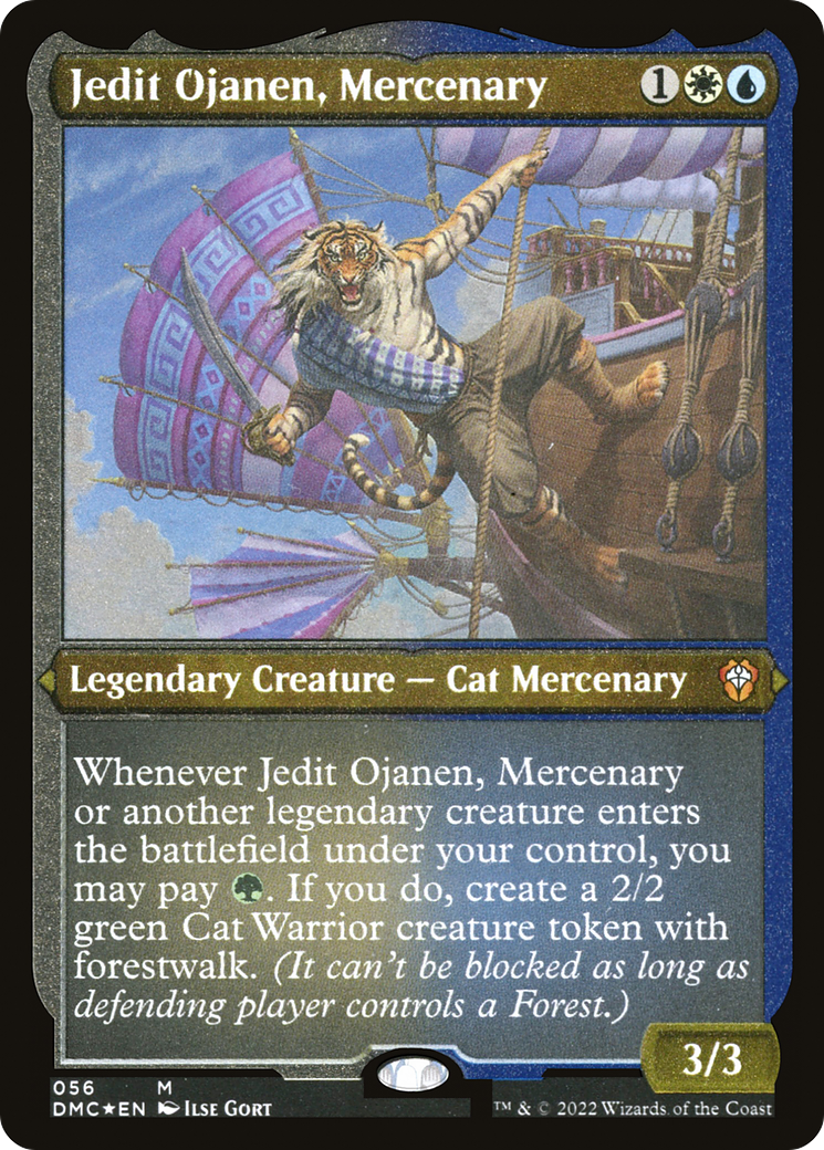 Jedit Ojanen, Mercenary (DMC-056) - [Dominaria United Commander] Etched Foil