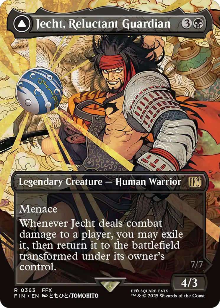 Jecht, Reluctant Guardian // Braska's Final Aeon (FIN-363) - [FINAL FANTASY]: (enchantment) (Borderless) Foil