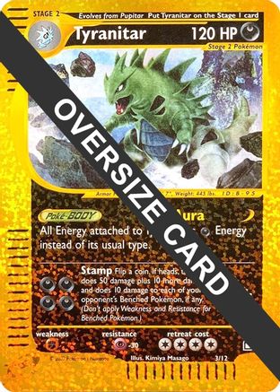 Tyranitar - 3/12 - [Jumbo Cards] Reverse Holofoil