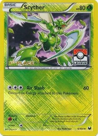 Scyther - 4/108 (Pokemon League) [1st Place] - [League & Championship Cards] Reverse Holofoil