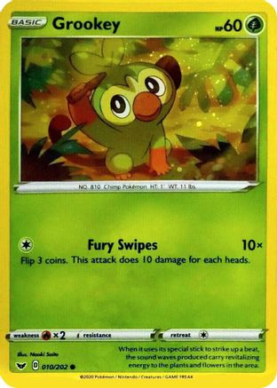 Grookey (010/202) (Cosmos Holo) [Épée et bouclier : ensemble de base] 