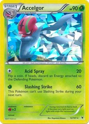 Accelgor (12/101) (Cracked Ice Holo) (Thème Deck Exclusif) [Noir et Blanc : Nobles Victoires] 