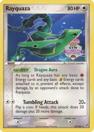 Rayquaza - 22/107 (2004-2005 Gym Challenge) - [League & Championship Cards]
