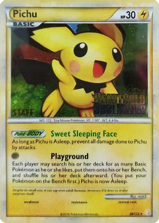 Pichu - 28/123 (Prerelease) [Staff] - [Nintendo Promos] Holofoil