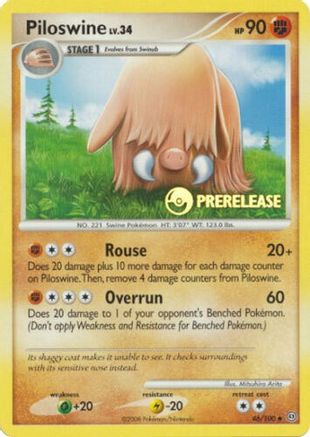 Piloswine - 46/100 (Prerelease) - [Nintendo Promos]