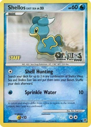 Shellos East Sea (106/132) (équipe Origins Game Fair 2008) [Nintendo : Black Star Promos] 
