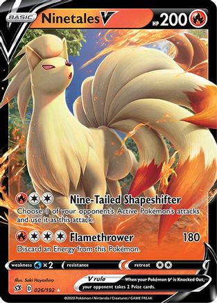 Ninetales V 26/192 - [SWSH02 Rebel Clash] Holofoil