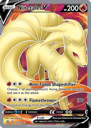 Ninetales V (Full Art) 177/192 - [SWSH02 Rebel Clash] Holofoil
