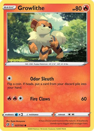 Growlithe (027/192) [Épée et Bouclier : Rebel Clash] 