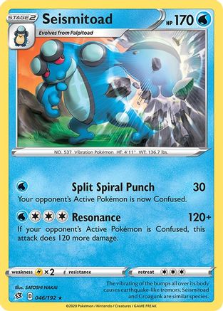 Seismitoad 46/192 - [SWSH02 Rebel Clash]