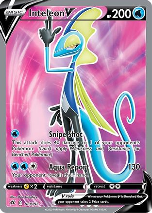 Inteleon V (Full Art) 180/192 - [SWSH02 Rebel Clash] Holofoil