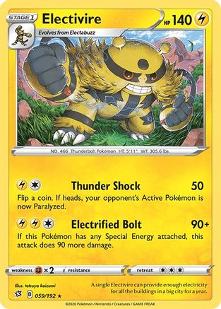 Electivire (059/192) [Épée et Bouclier : Rebel Clash] 