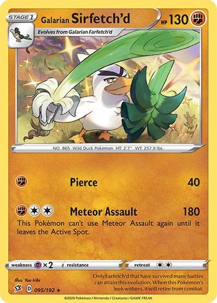 Galarian Sirfetch'd 95/192 - [SWSH02 Rebel Clash] Holofoil