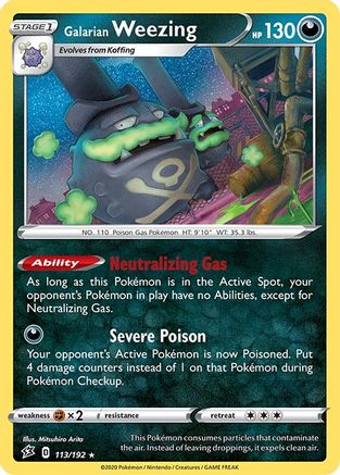 Galarian Weezing 113/192 - [SWSH02 Rebel Clash] Holofoil