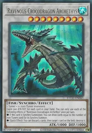 Ravenous Crocodragon Archethys (ETCO-EN043) - Eternity Code 1st Edition