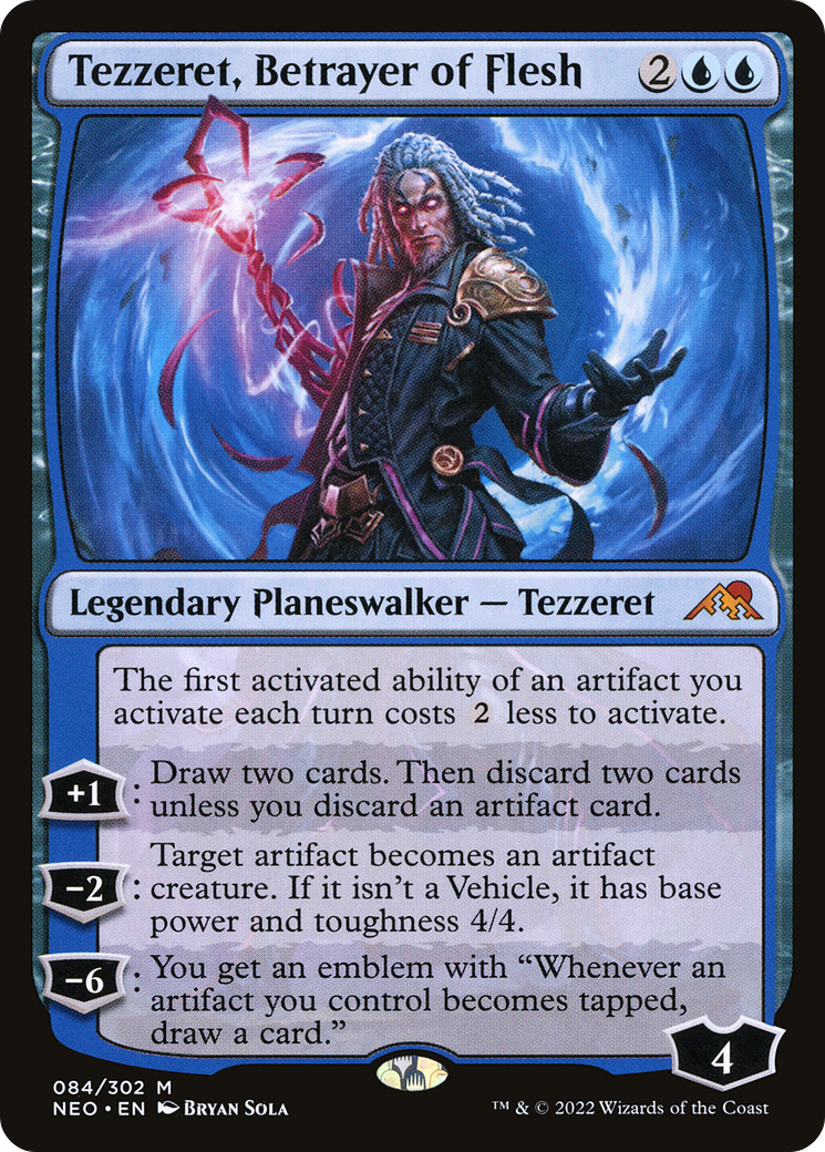 Tezzeret, Betrayer of Flesh (NEO-084) - [Kamigawa: Neon Dynasty] Foil