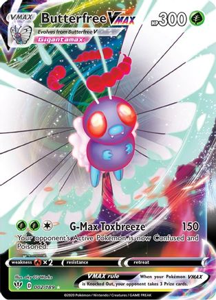 Butterfree VMAX (002/189) [Épée et Bouclier : Ténèbres enflammées] 