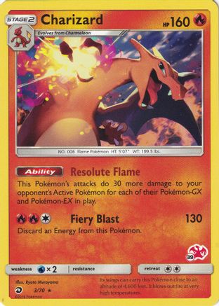 Charizard - 3/70 (#39 Charizard Stamped) 3 - [Battle Academy]