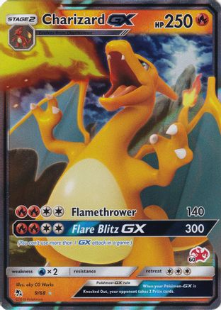 Charizard GX - 9/68 (#60 Charizard Stamped) 9 - [Battle Academy] Holofoil