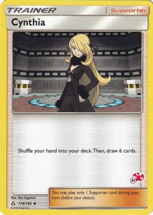 Cynthia - 119/156 (#21 Charizard Stamped) 119 - [Battle Academy]
