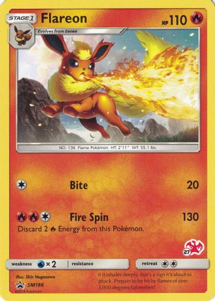 Flareon - SM186 (#27 Charizard Stamped) SM186 - [Battle Academy]