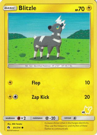 Blitzle - 81/214 (#45 Pikachu Stamped) - [Battle Academy]