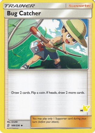 Bug Catcher - 189/236 (#46 Pikachu Stamped) - [Battle Academy]