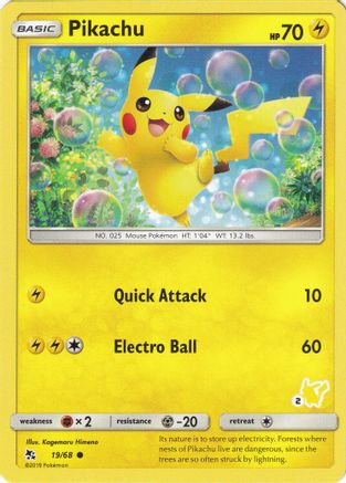 Pikachu (19/68) (Timbre Pikachu #2) [Battle Academy 2020] 