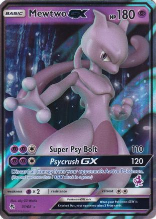 Mewtwo GX (Mewtwo Stamped) (31/68) [Battle Academy] Holofoil