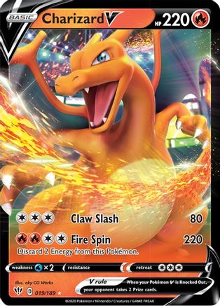 Charizard V (019/189) [Épée et bouclier : Ténèbres en feu] 