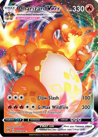 Charizard VMAX (020/189) [Épée et Bouclier : Ténèbres en feu] 