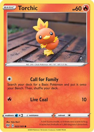 Torchic (022/189) [Épée et Bouclier : Ténèbres en feu] 