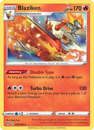 Blaziken 24/189 - [SWSH03 Darkness Ablaze] Holofoil