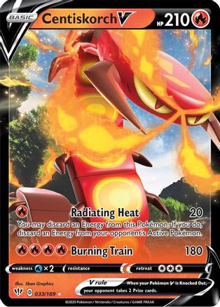 Centiskorch V 33/189 - [SWSH03 Darkness Ablaze] Holofoil