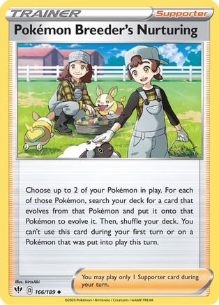 Pokemon Breeder's Nurturing 166/189 - [SWSH03 Darkness Ablaze]