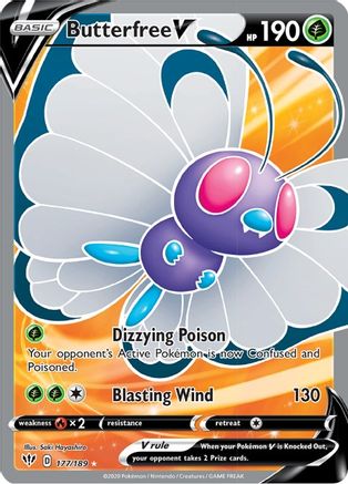 Butterfree V (Full Art) 177/189 - [SWSH03 Darkness Ablaze] Holofoil