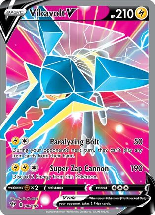 Vikavolt V (Full Art) 180/189 - [SWSH03 Darkness Ablaze] Holofoil